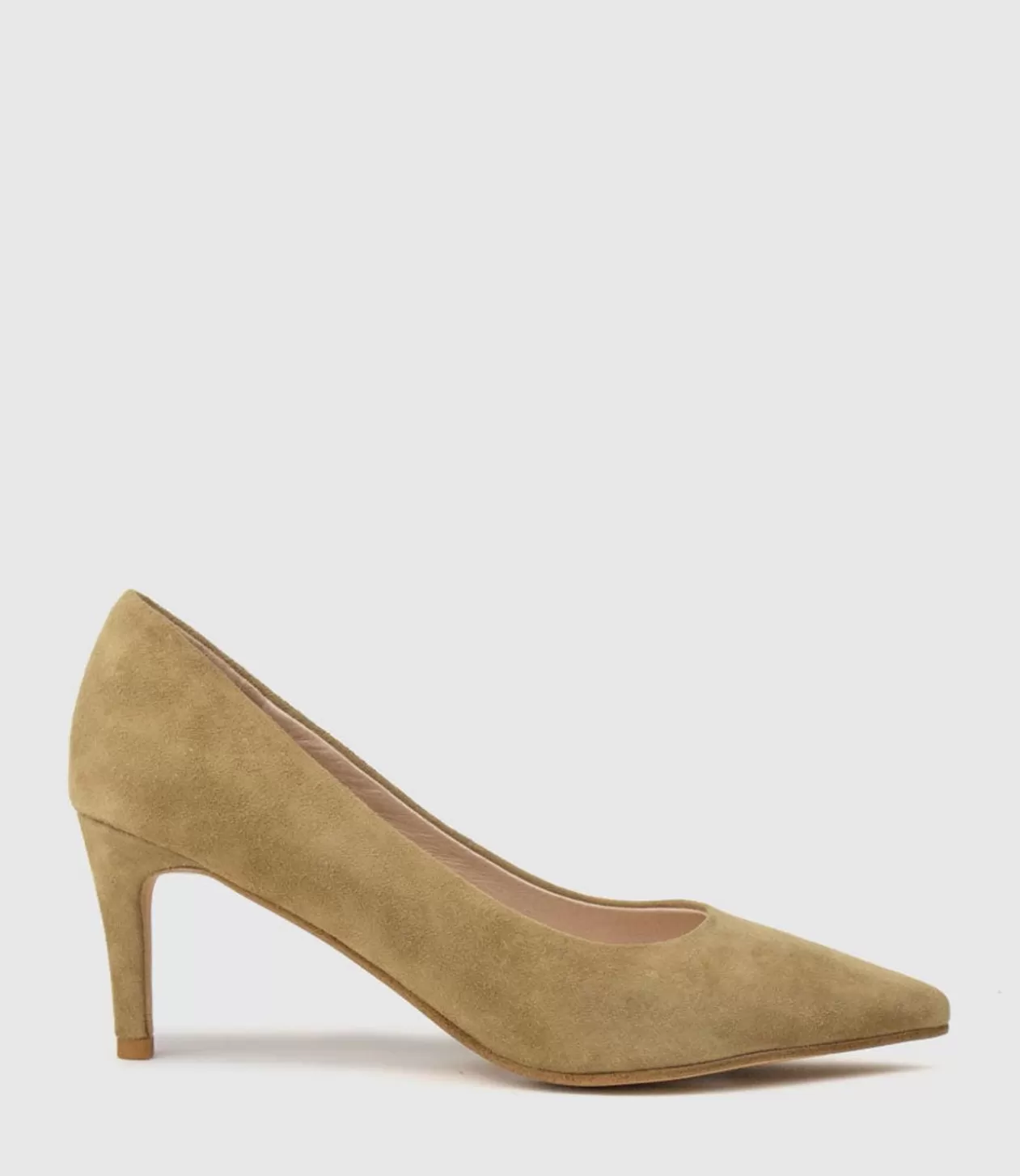 Edward Meller Mid Heel<Adria 75Mm Pointed Toe Pump In Camel Suede