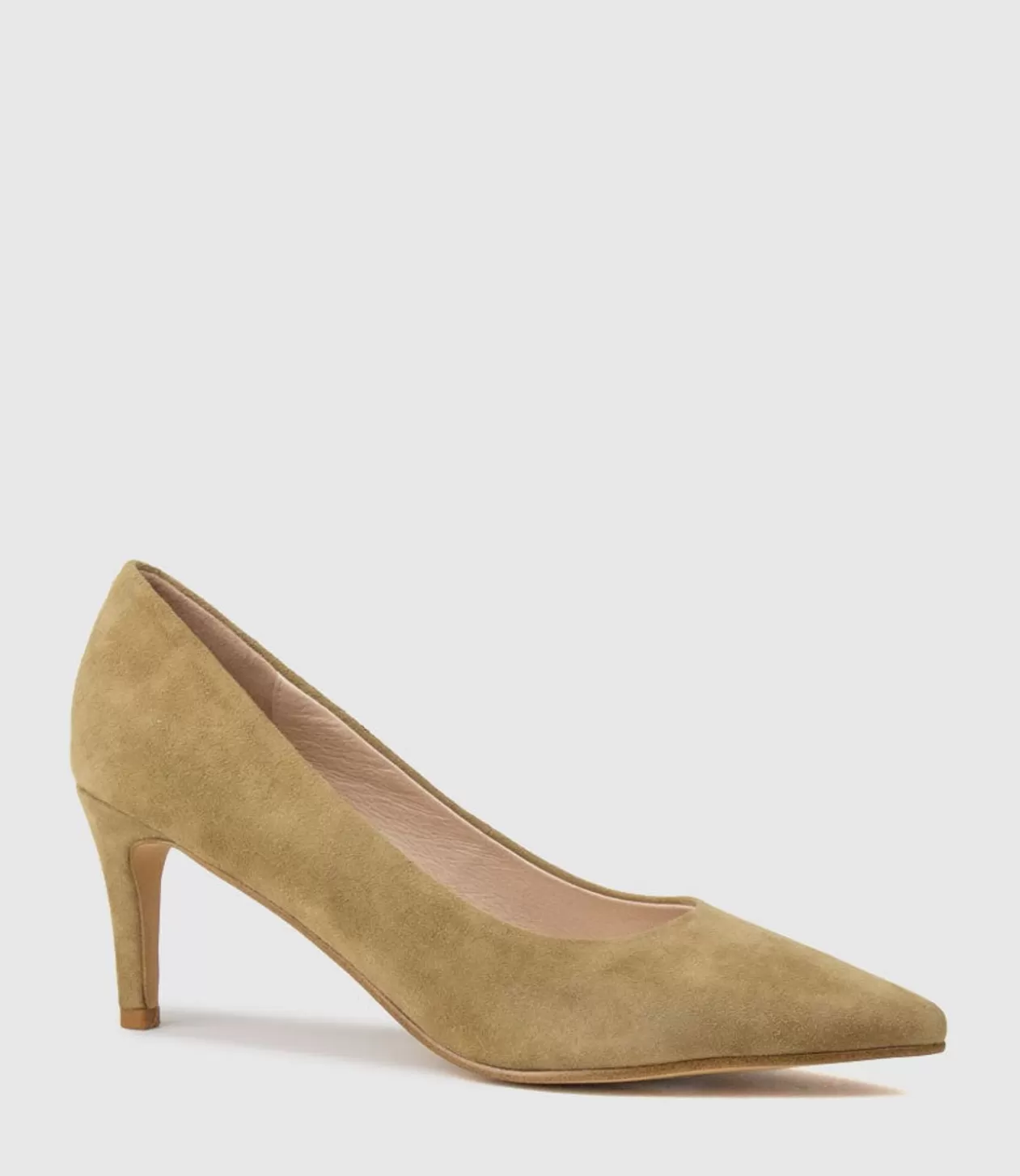 Edward Meller Mid Heel<Adria 75Mm Pointed Toe Pump In Camel Suede