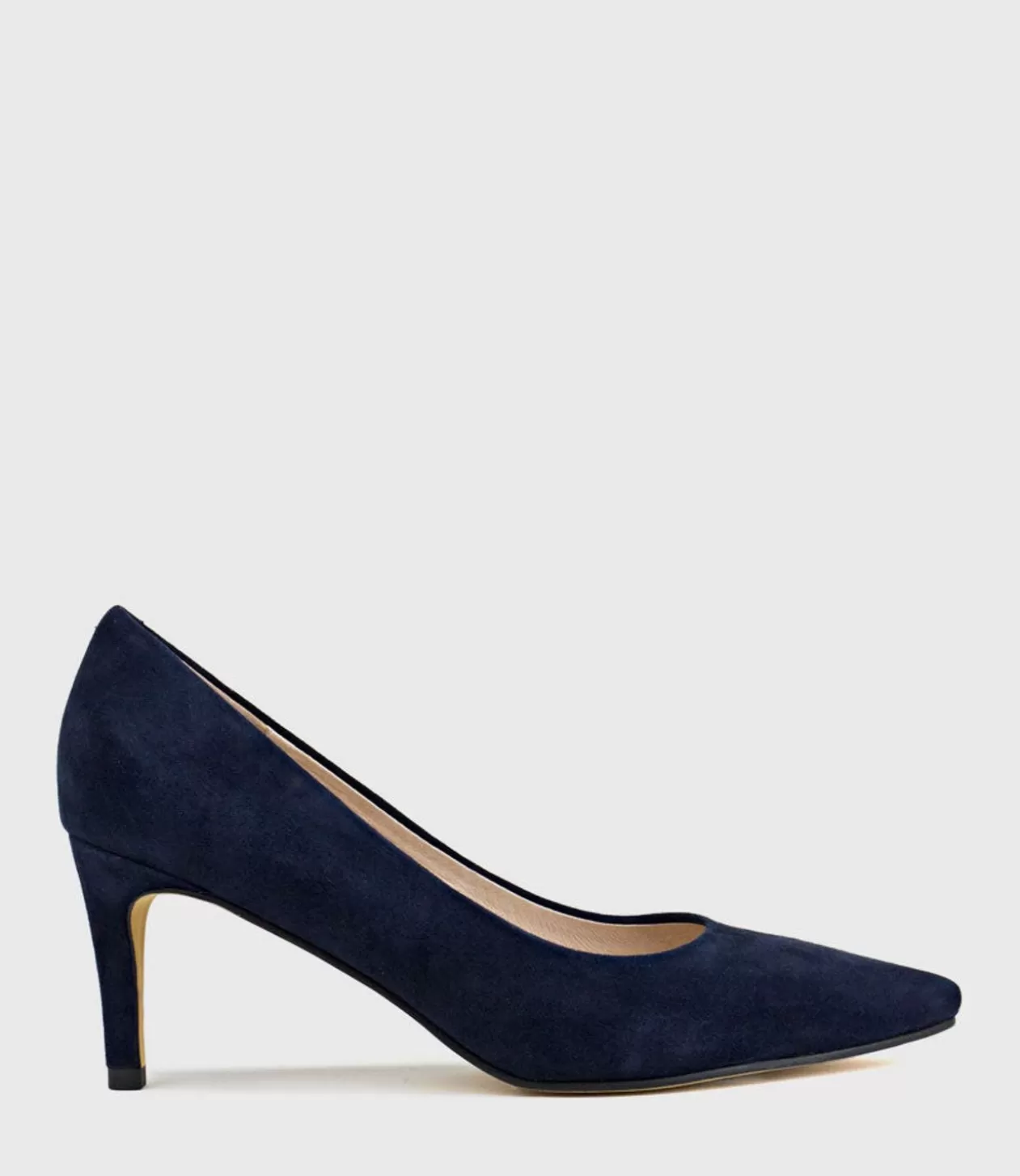 Edward Meller Mid Heel<Adria 75Mm Pointed Toe Pump In Navy Suede