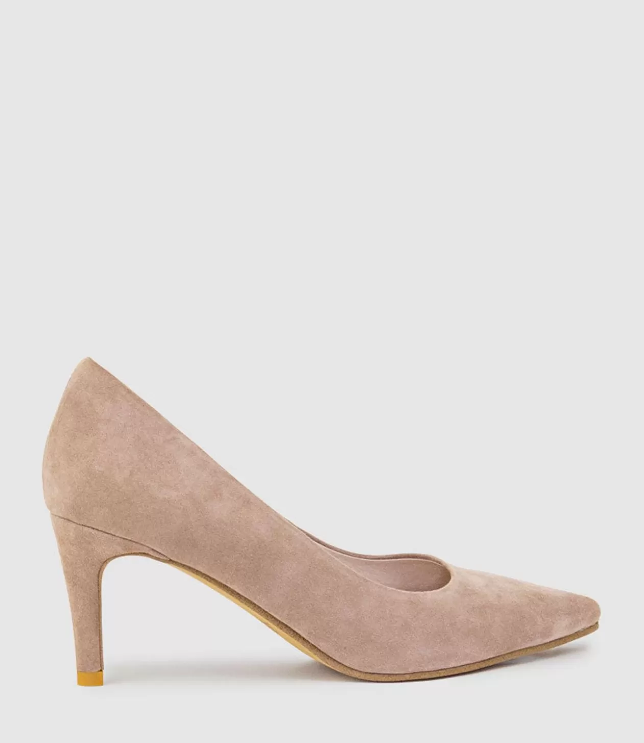 Edward Meller Mid Heel<Adria 75Mm Pointed Toe Pump In Nude Suede