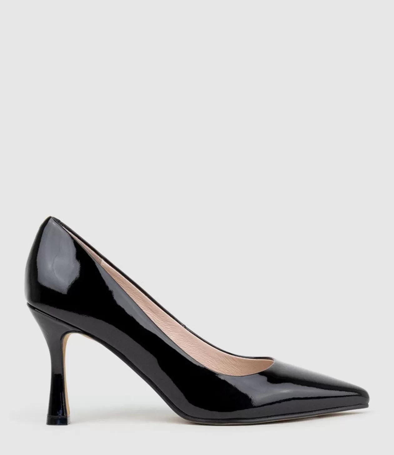 Edward Meller High Heel<Amos85 Pump With Louis Heel In Black Patent