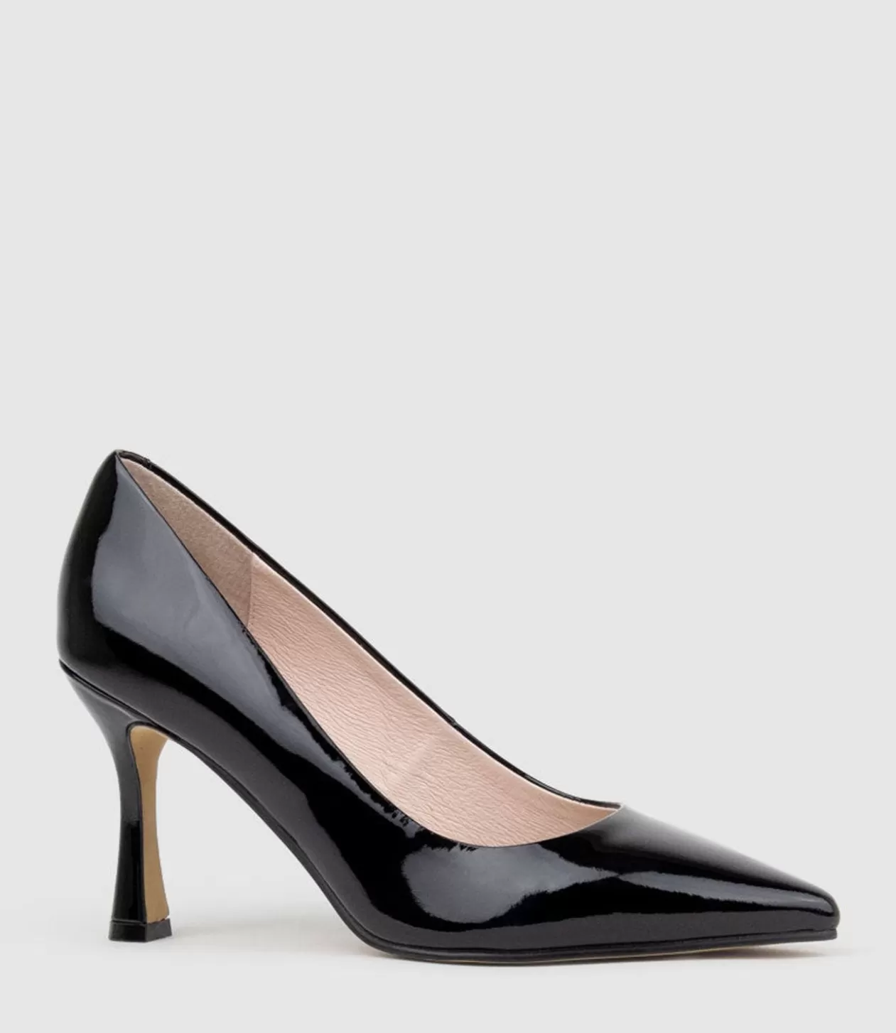 Edward Meller High Heel<Amos85 Pump With Louis Heel In Black Patent