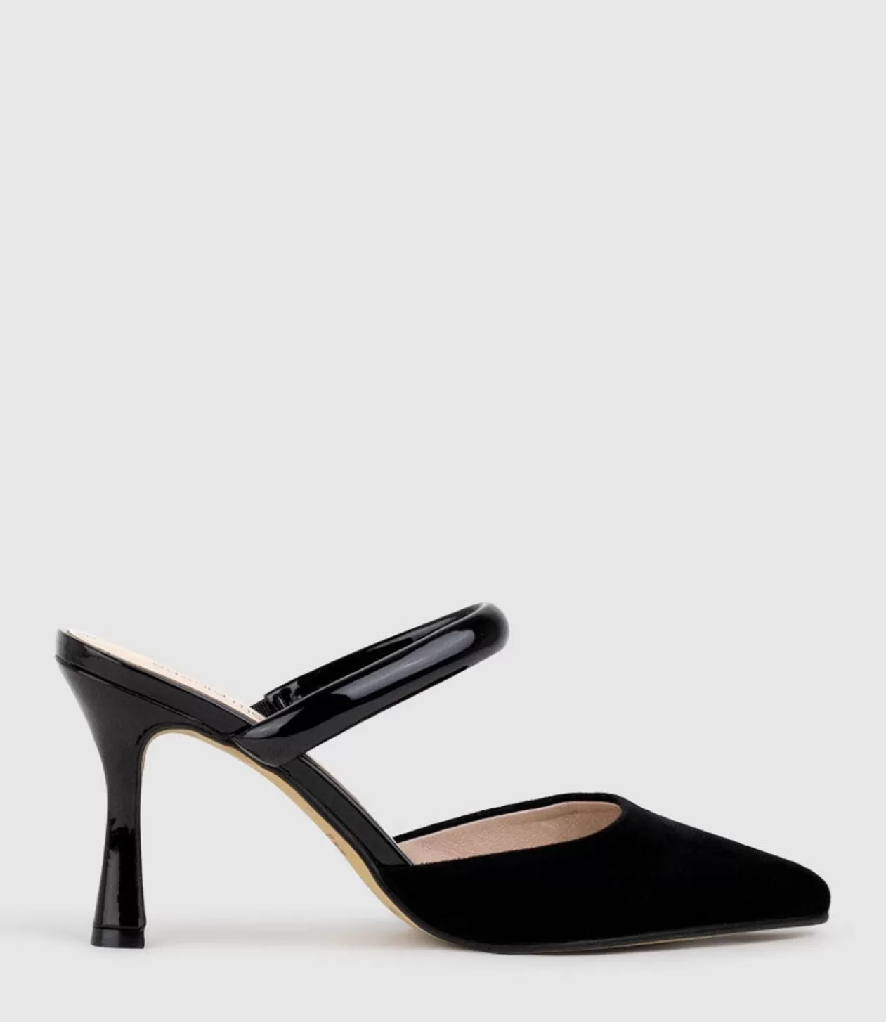 Edward Meller High Heel<Ashe85 Closed Toe Slide In Black Suede