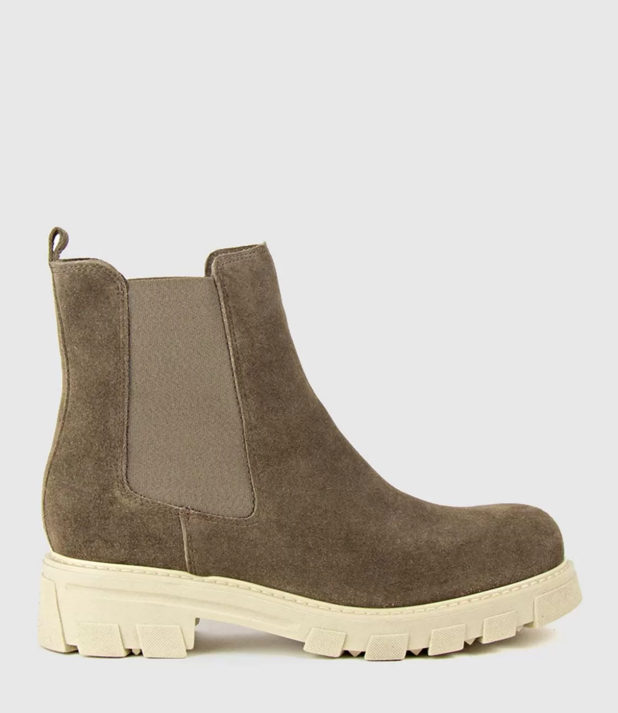 Edward Meller Ankle Boots<Ashley Chelsea Boot On Lug Sole In Stone Suede