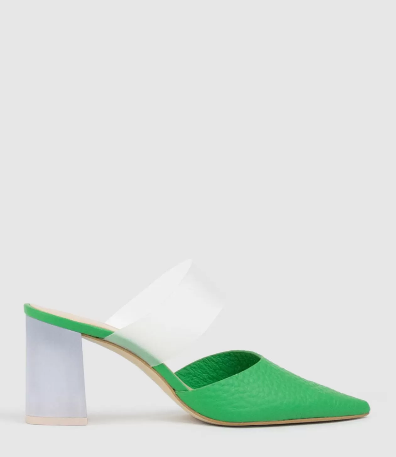 Edward Meller High Heel<Astilla80 Closed Toe Slide With Frosted Heel In Green