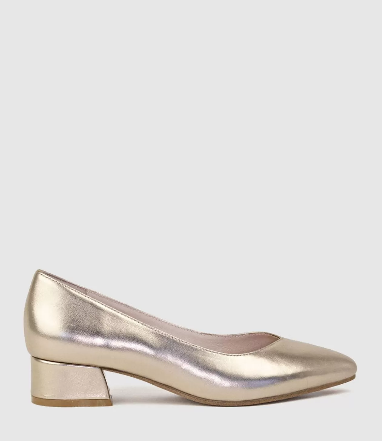 Edward Meller Low Heel<Audrey35 Low Block Heel Pump In Rosegold