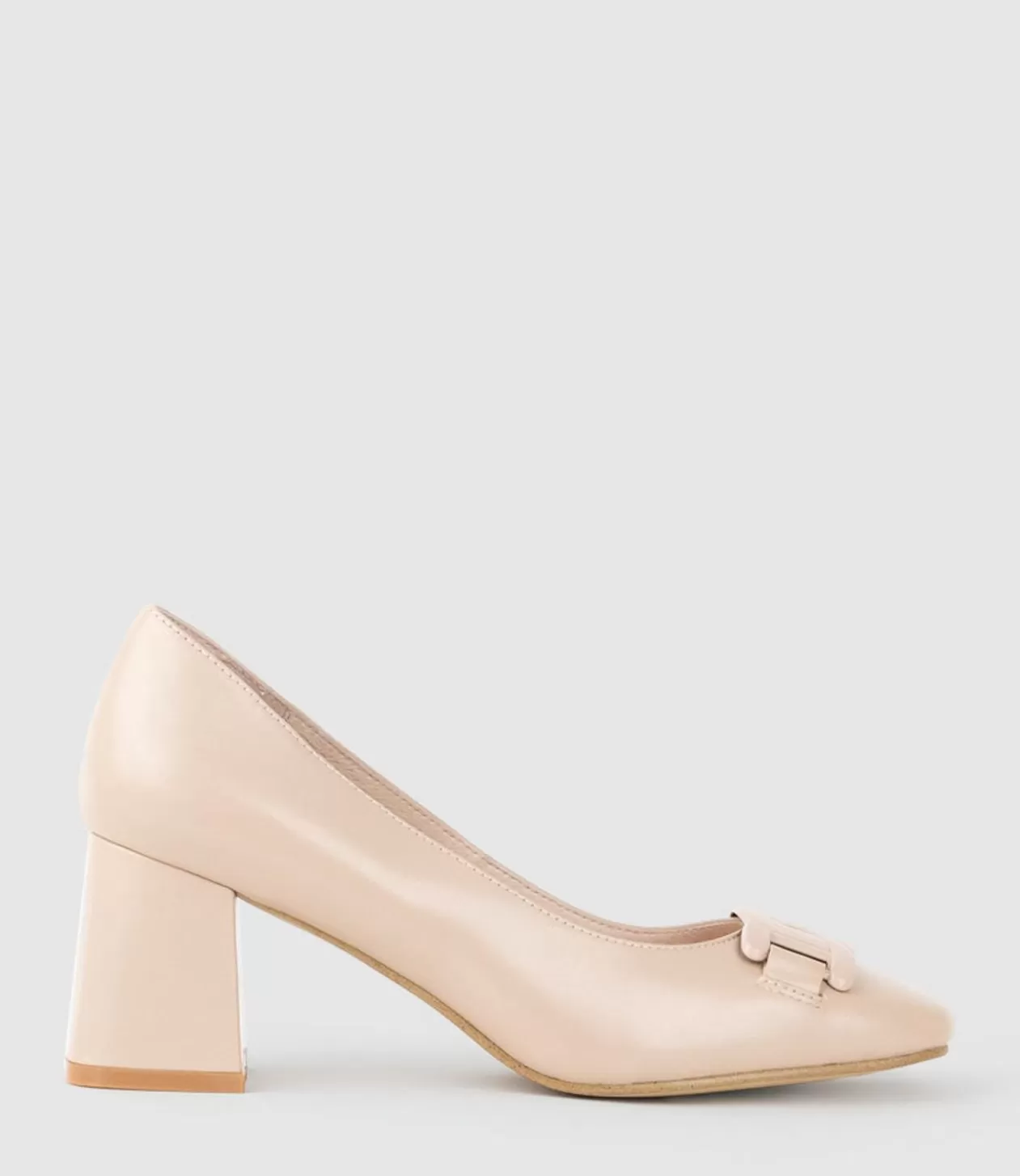 Edward Meller Mid Heel<Bianca65 Pump With Trim In Nude Calf