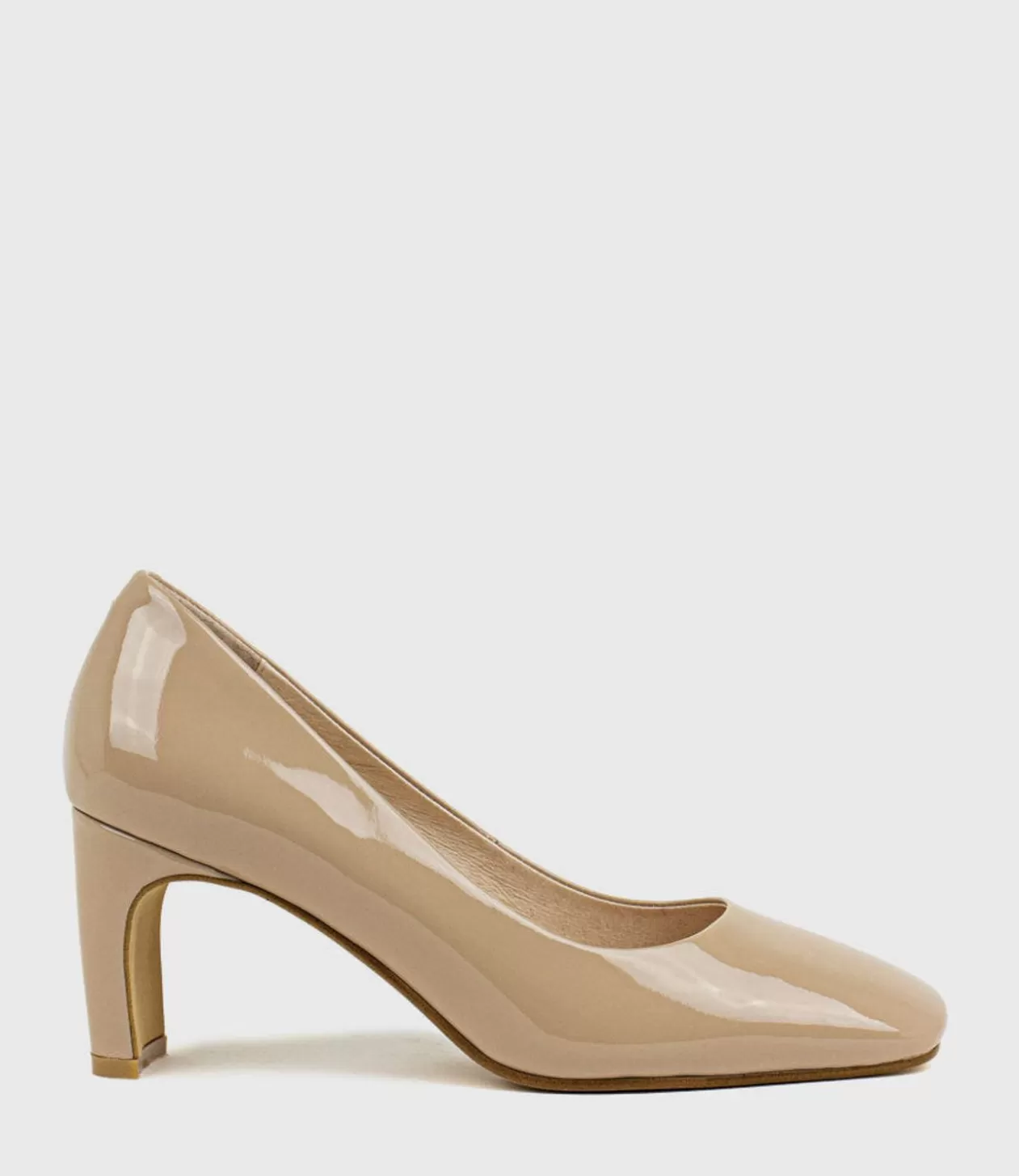 Edward Meller Mid Heel<Blair70 Straight Heel Pump In Nude Patent