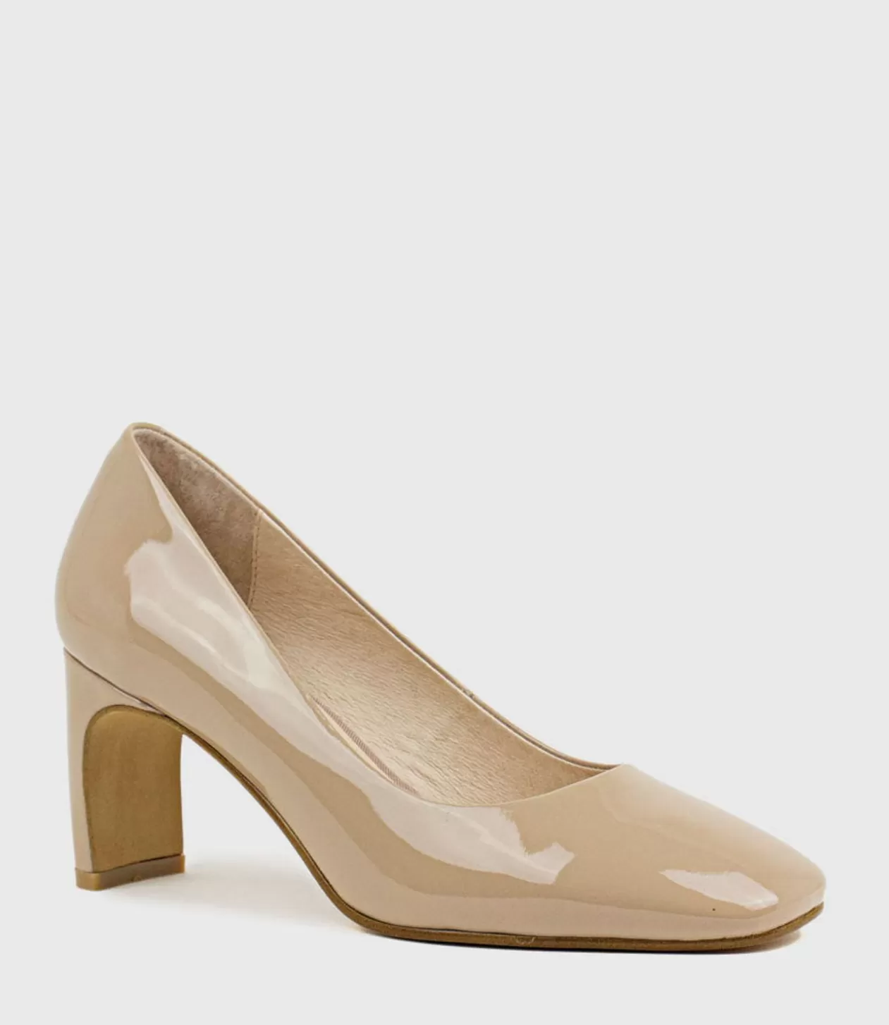 Edward Meller Mid Heel<Blair70 Straight Heel Pump In Nude Patent