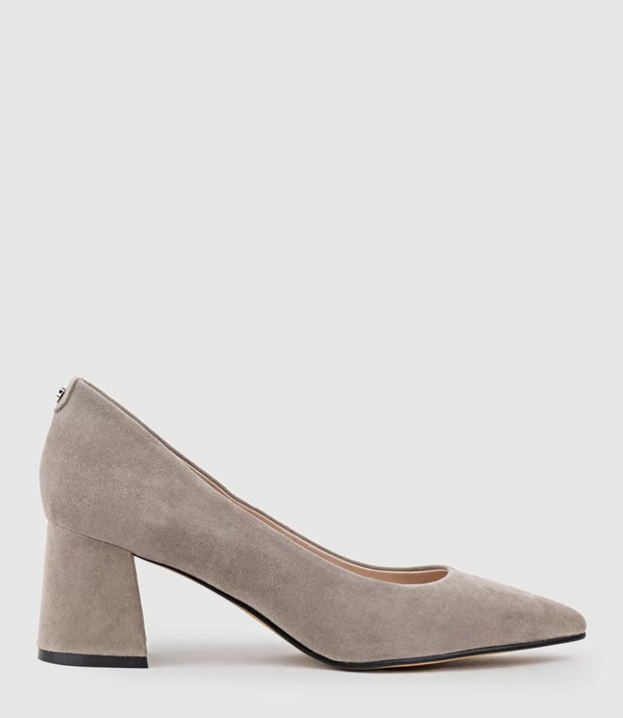 Edward Meller Mid Heel<Brooke65 Pointed Block Heel Pump In Dust Suede