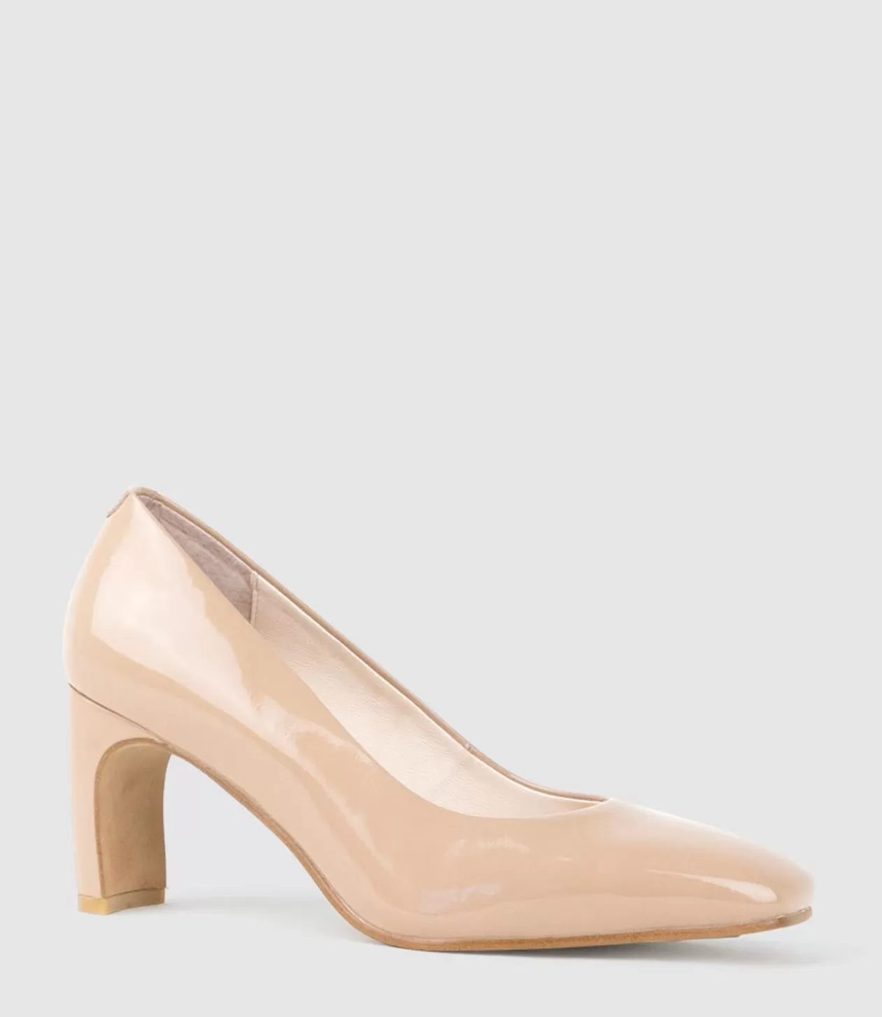 Edward Meller Mid Heel<Bryce70 Square Toe Pump In Nude Patent