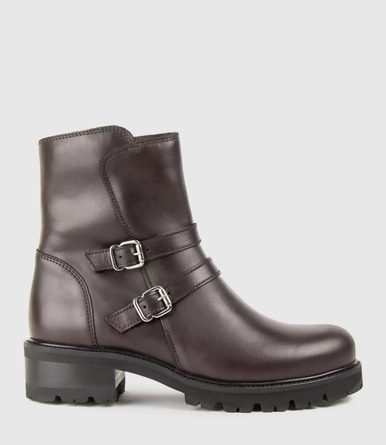 Edward Meller La Canadienne<Carly Double Buckle Biker Boot In Espresso