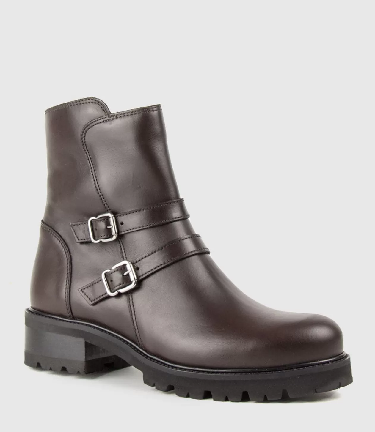 Edward Meller La Canadienne<Carly Double Buckle Biker Boot In Espresso