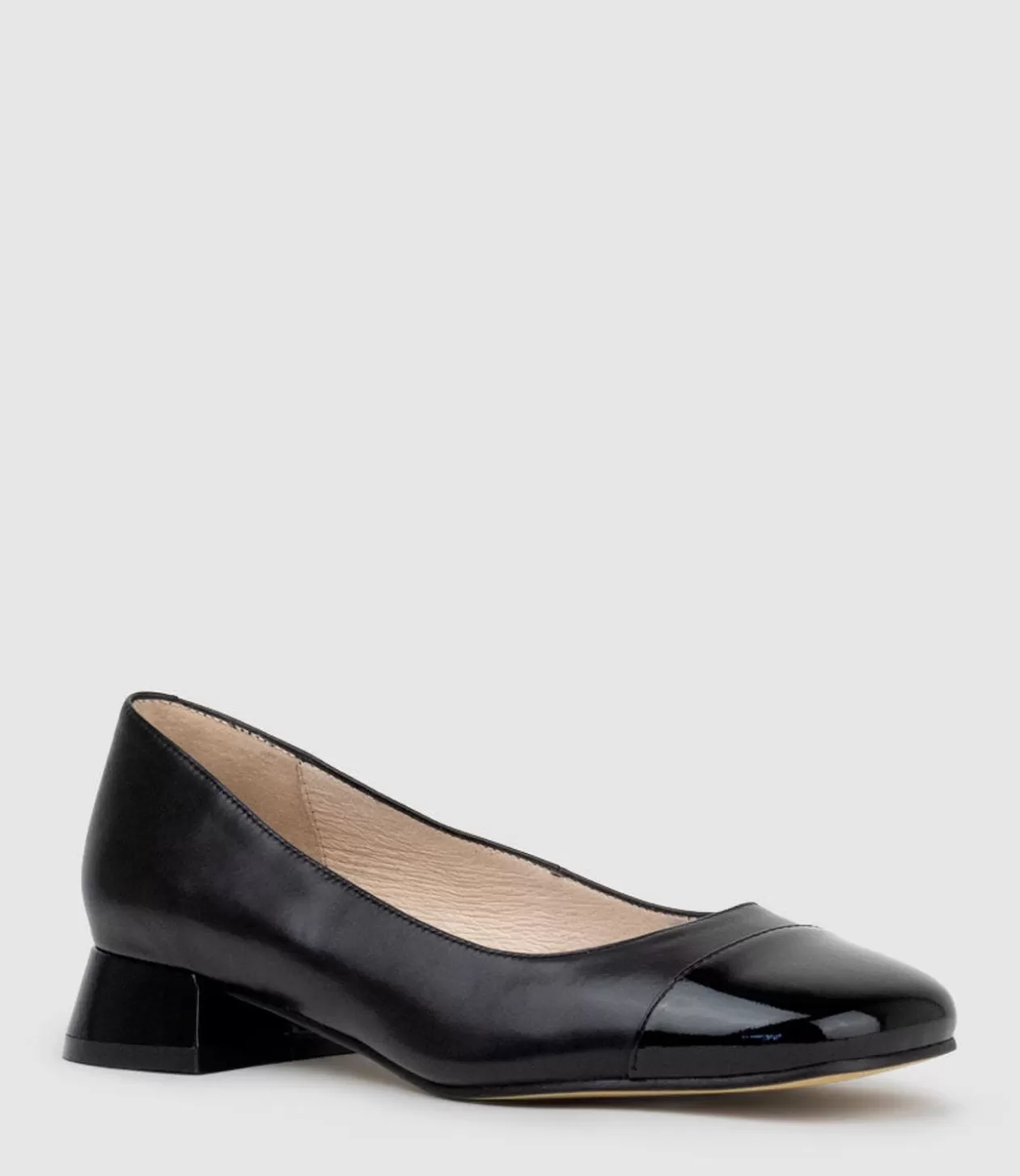 Edward Meller Low Heel<Cassio30 Cap Toe Pump In Black