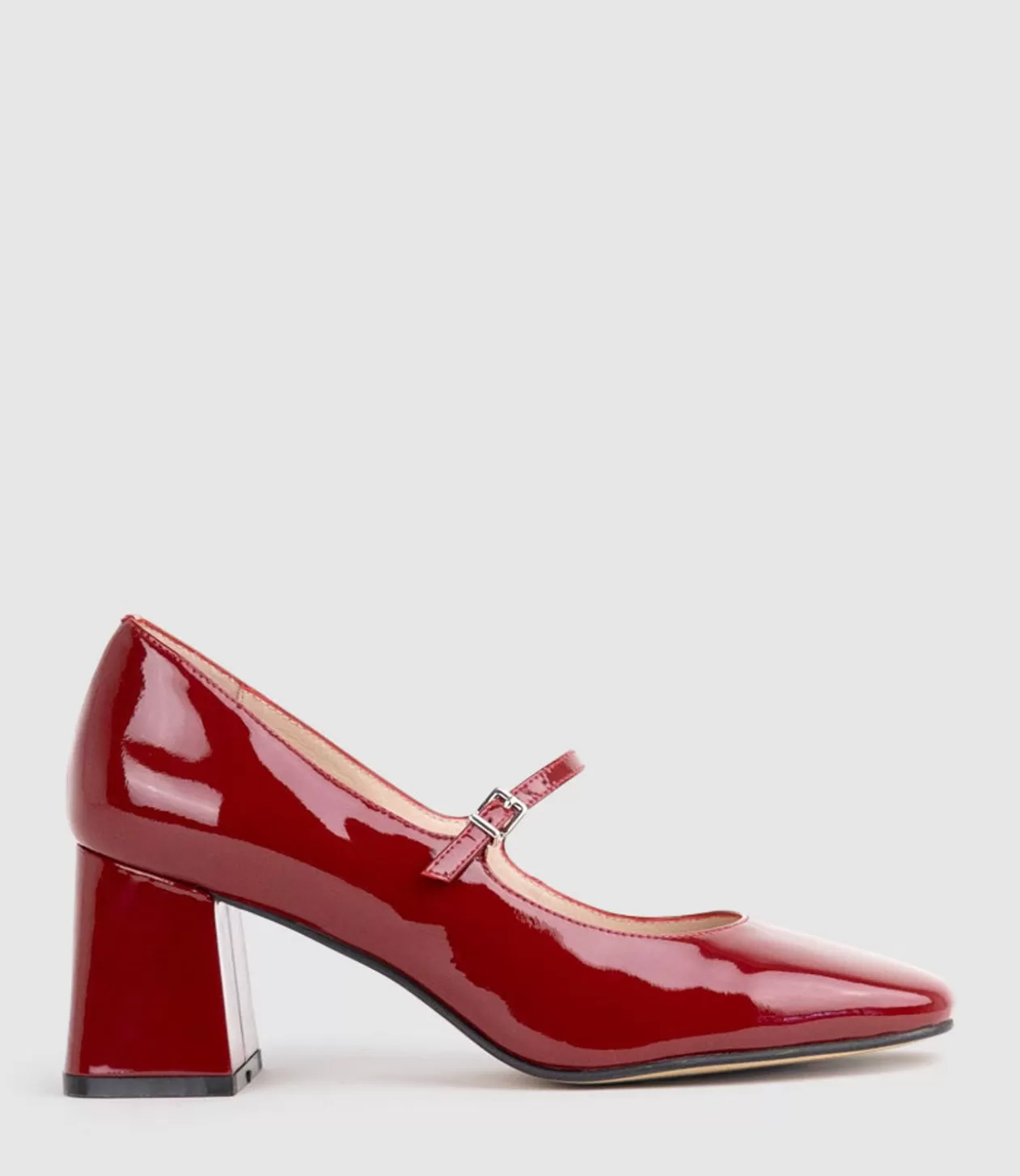 Edward Meller Mid Heel<Celina65 Mary Jane Pump In Ruby Patent