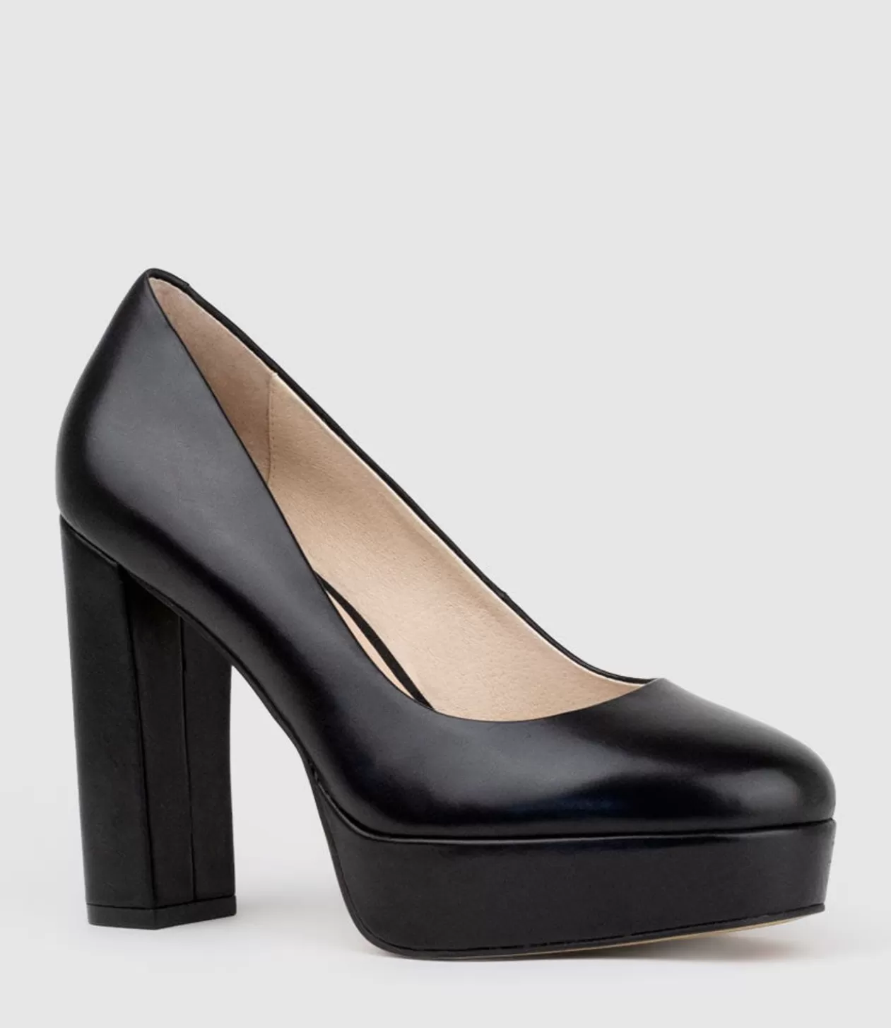 Edward Meller High Heel<Chilli110 Platform Pump In Black Baby Calf