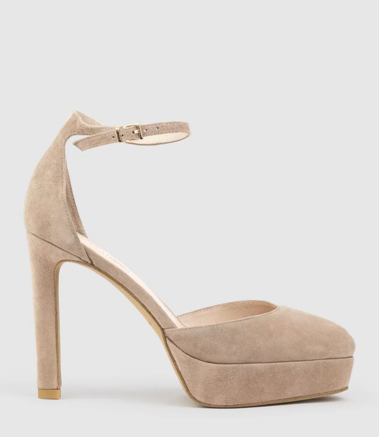 Edward Meller High Heel<Cody110 Dorsay Platform Pump In Nude Suede