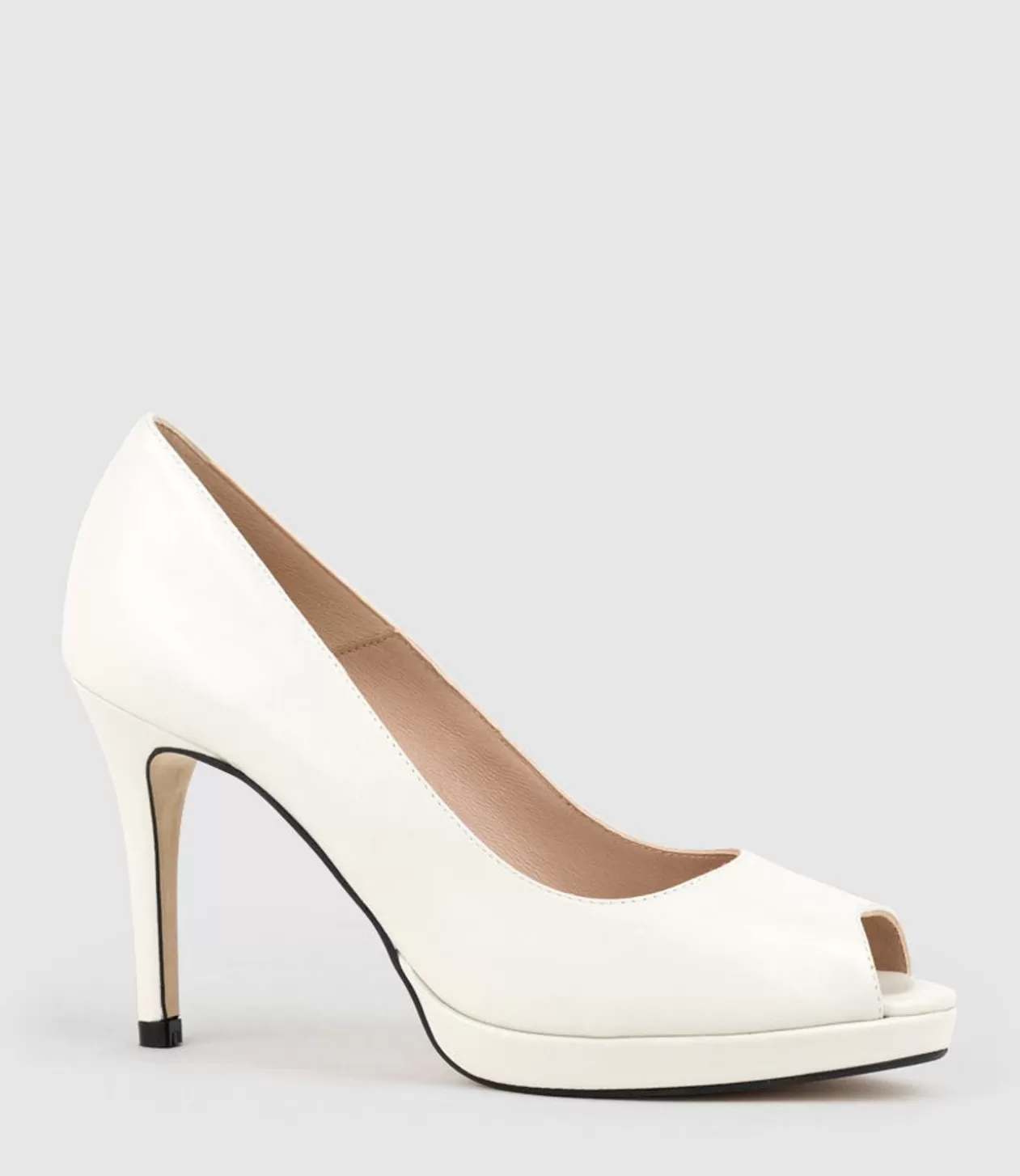 Edward Meller High Heel<Corine95 Peeptoe Pump In Offwhite