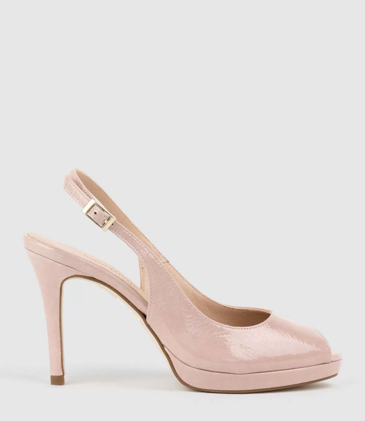 Edward Meller High Heel<Dalina100 Slingback Platform Pump In Nude Patent