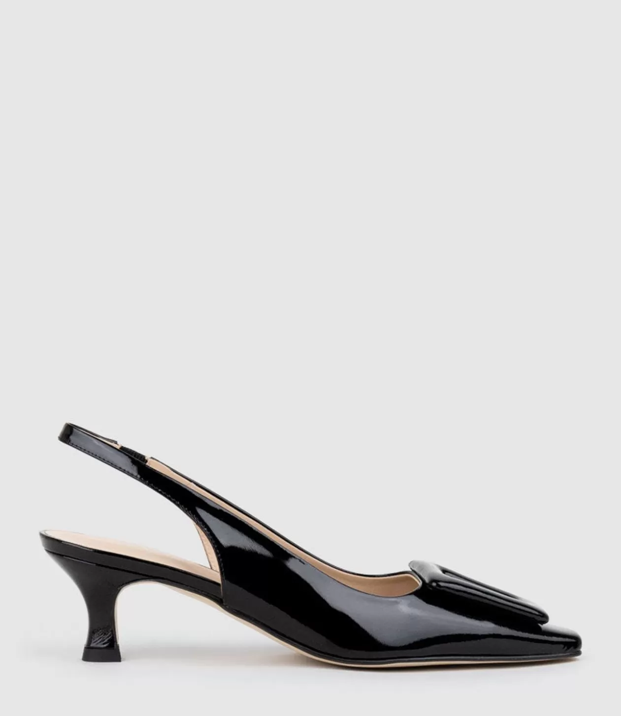 Edward Meller Mid Heel<Damini60 Slingback Pump In Black Patent