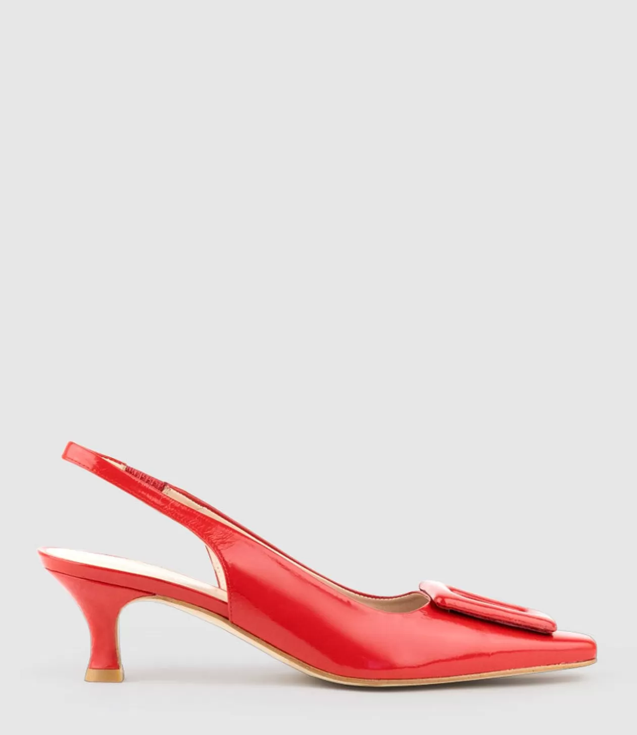 Edward Meller Kitten Heel Pumps<Damini60 Slingback Pump In Red Patent