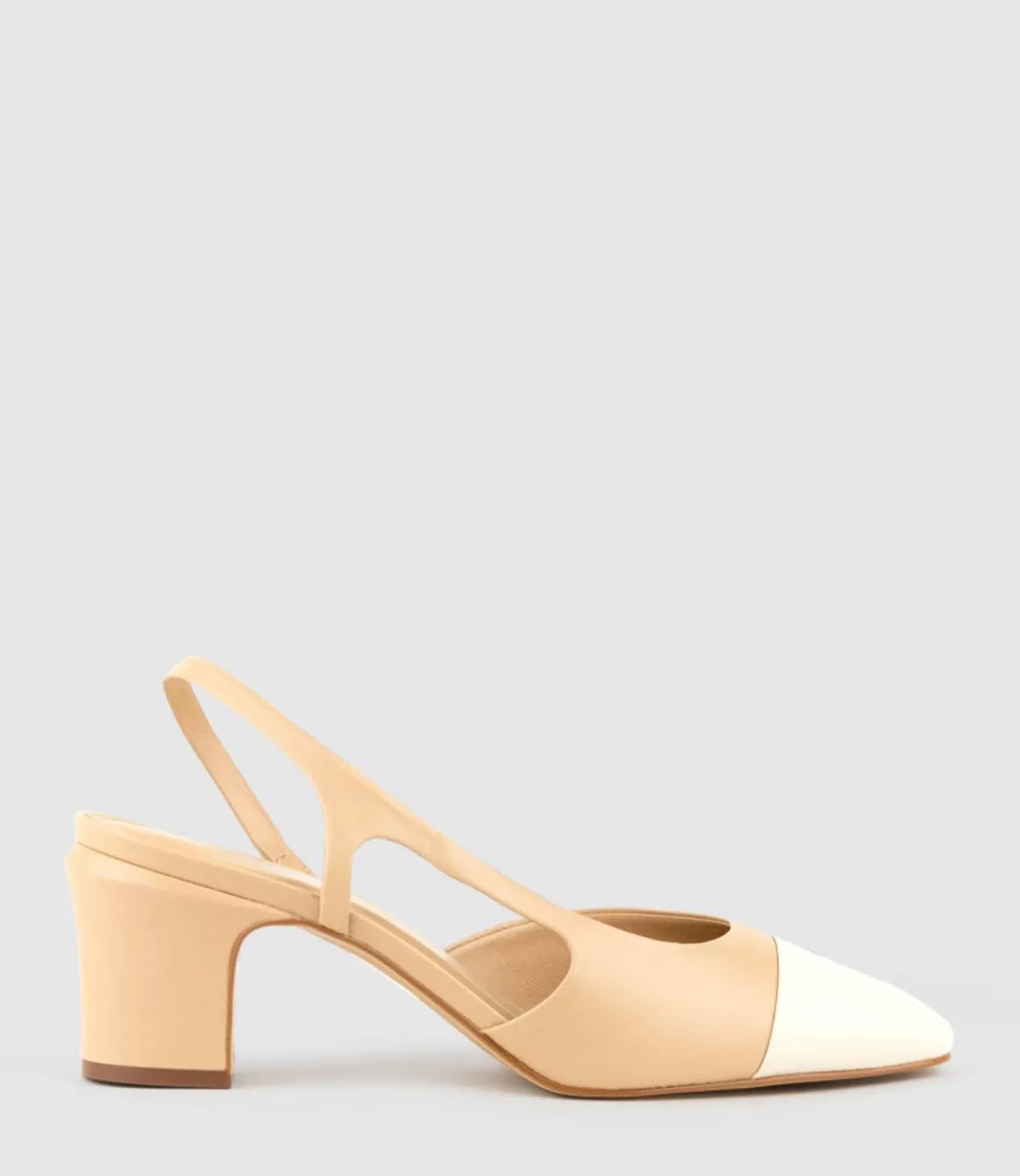 Edward Meller High Heel<Danica75 Cap Toe Dorsay Slingback Pump In Beige