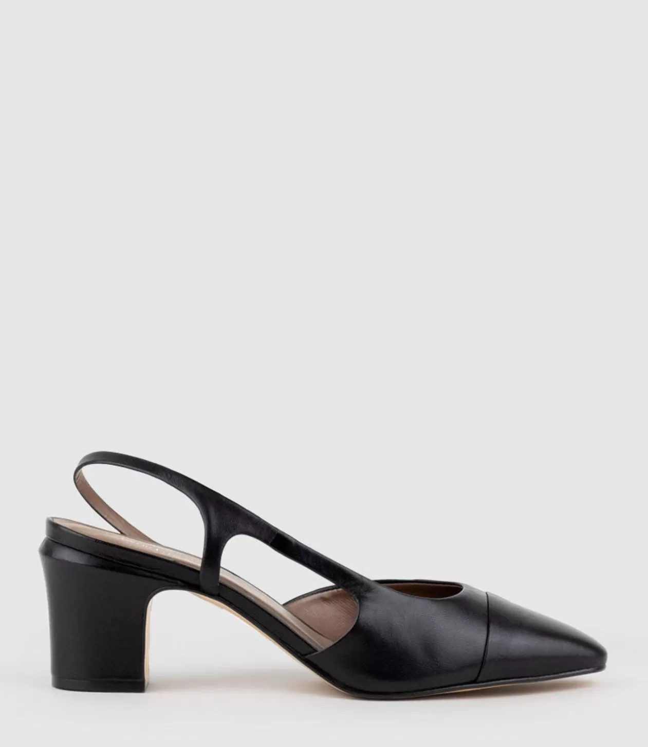 Edward Meller High Heel<Danica75 Cap Toe Dorsay Slingback Pump In Black