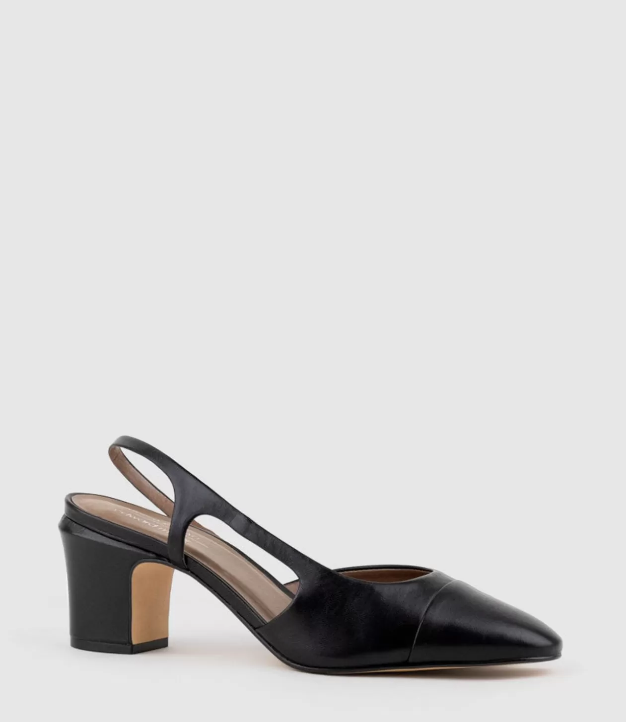 Edward Meller High Heel<Danica75 Cap Toe Dorsay Slingback Pump In Black