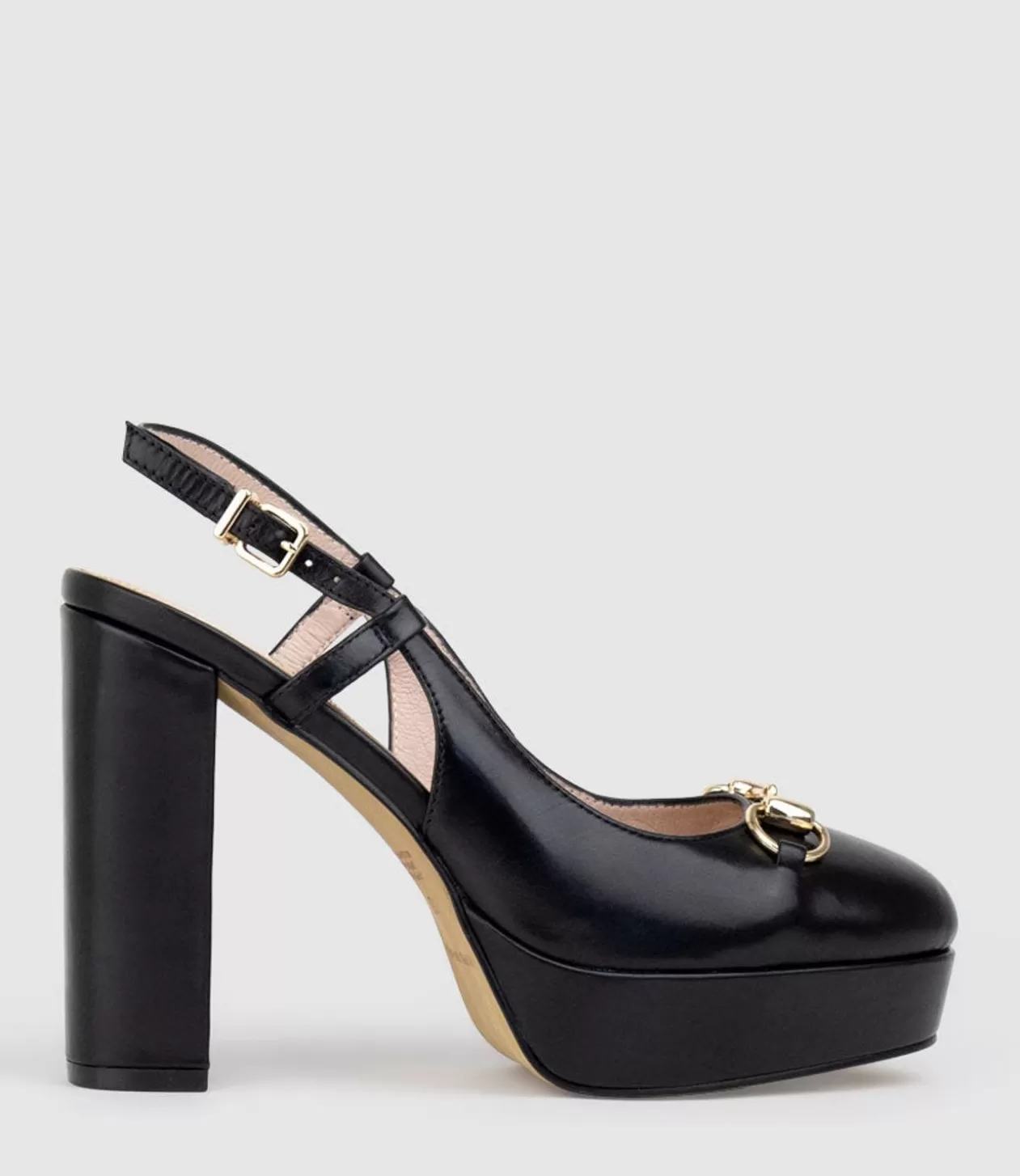 Edward Meller High Heel<Daria110 Platform Slingback Pump In Black Baby Calf