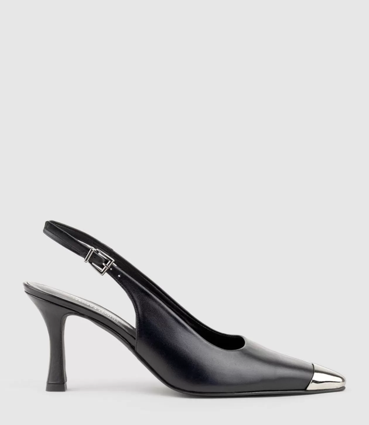 Edward Meller High Heel<Delina75 Cap Toe Slingback Pump In Black