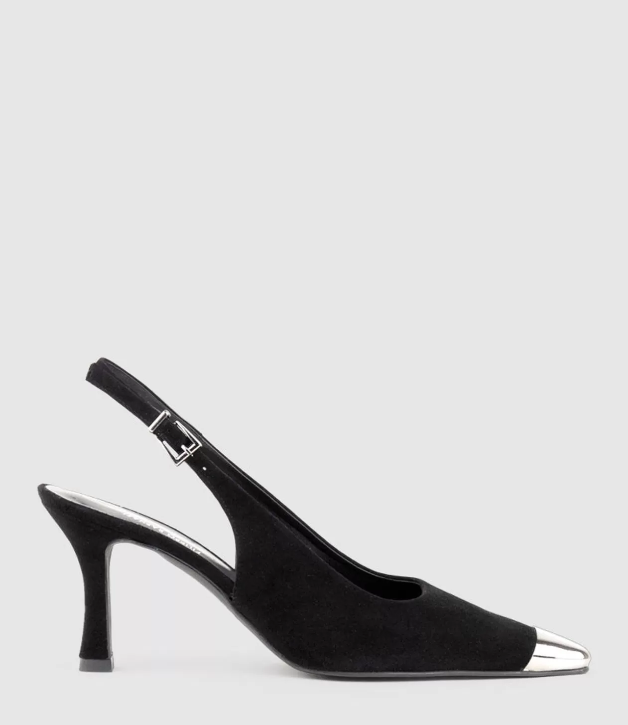 Edward Meller High Heel<Delina75 Cap Toe Slingback Pump In Black Suede