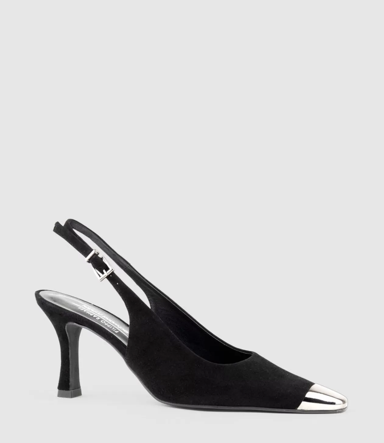 Edward Meller High Heel<Delina75 Cap Toe Slingback Pump In Black Suede