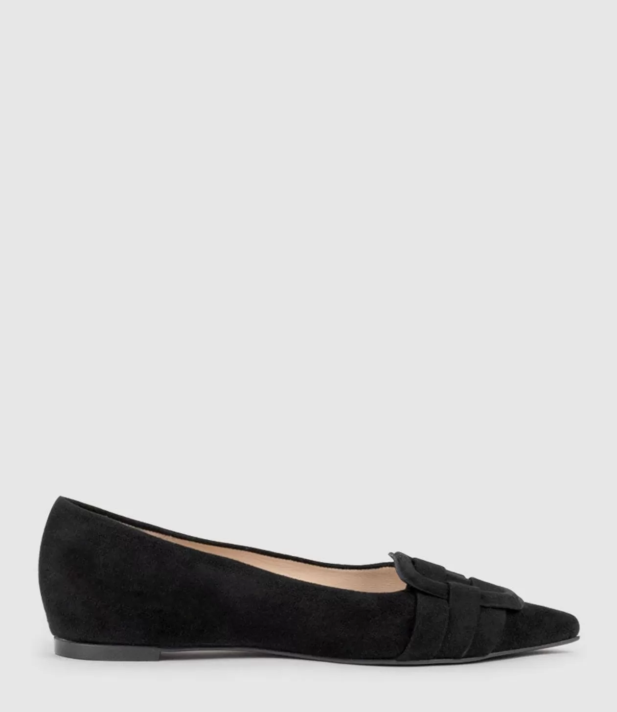 Edward Meller Ballet Flats<Destraflat Pointed Ballet With Buckle In Black Suede