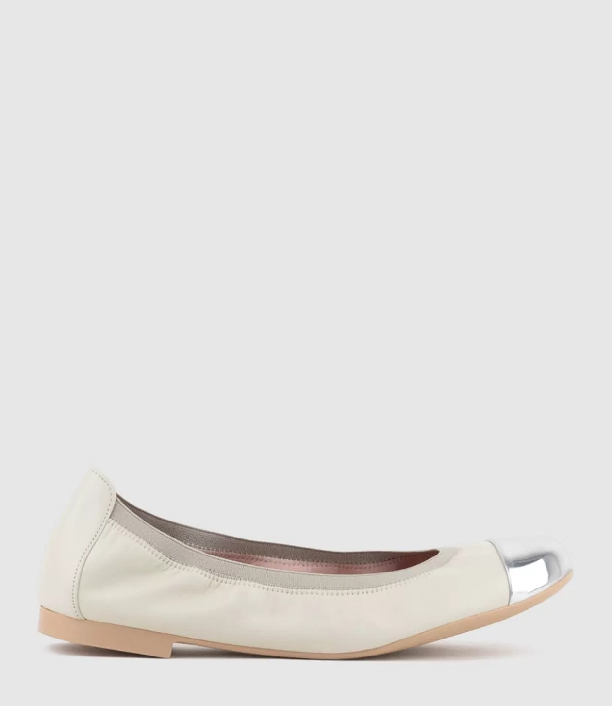 Edward Meller Ballet Flats<Elora Cap Toe Ballet In Offwhite