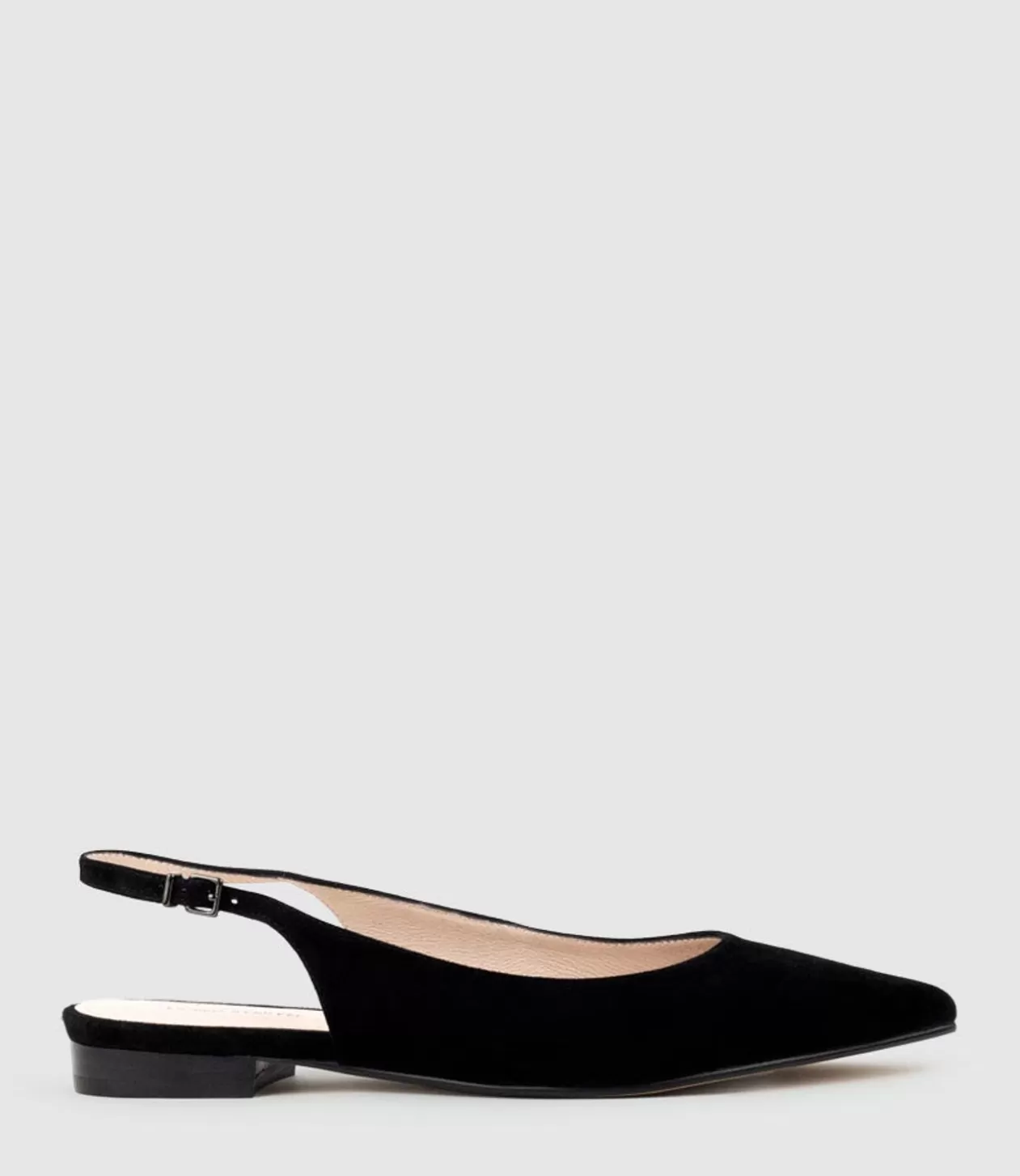 Edward Meller Ballet Flats<Elvan Flat Pointed Slingback In Black Suede