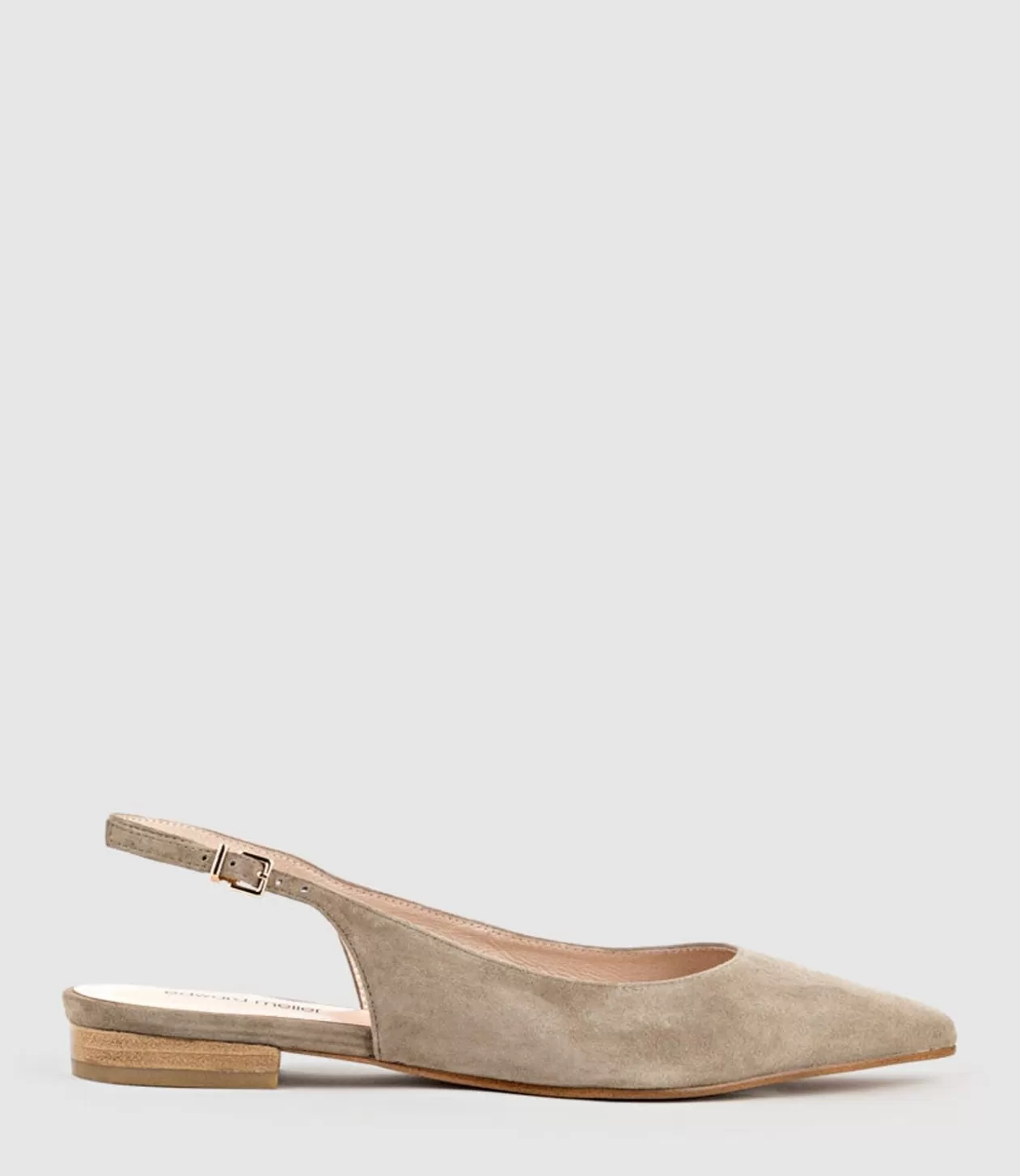 Edward Meller Ballet Flats<Elvan Flat Pointed Slingback In Latte Suede