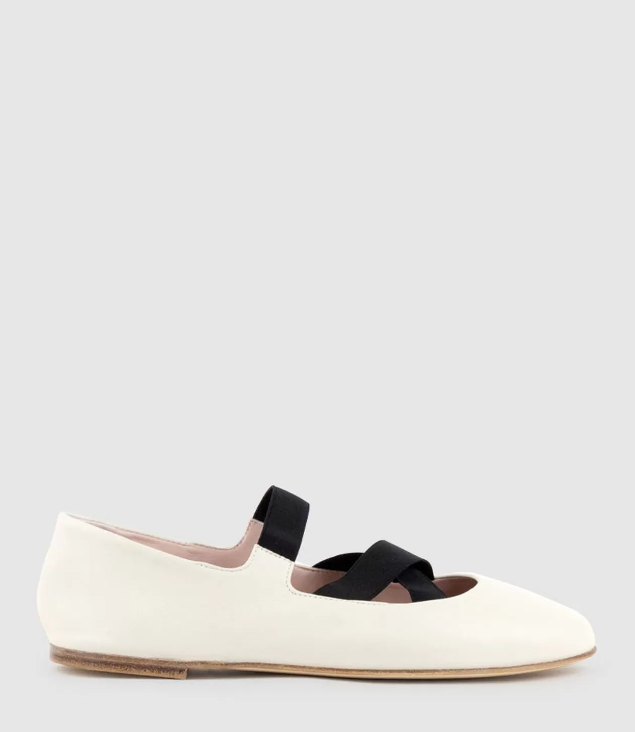 Edward Meller Pretty Ballerinas<Emaline Crossover Elastic Ballet In Offwhite