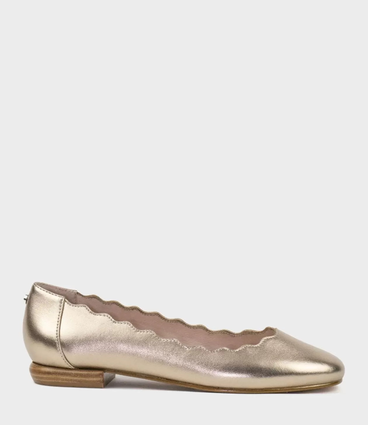 Edward Meller Ballet Flats<Fara Scalloped Ballet Flat In Rosegold