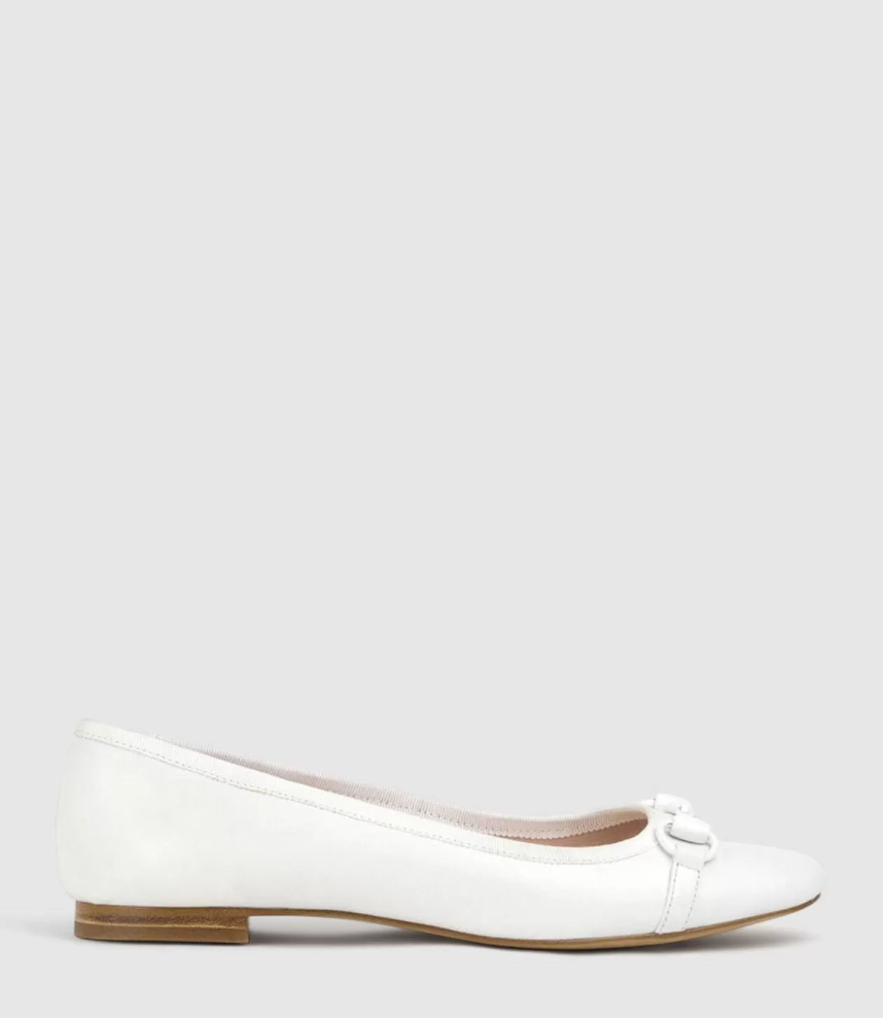 Edward Meller Ballet Flats<Finity Classic Ballet With Tonal Trim In Offwhite