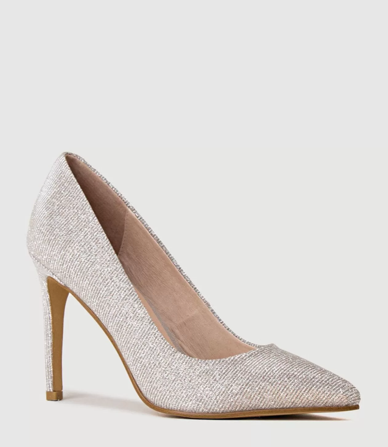 Edward Meller High Heel<Gaga 100Mm Pointed Toe Pump In Silver Ritz