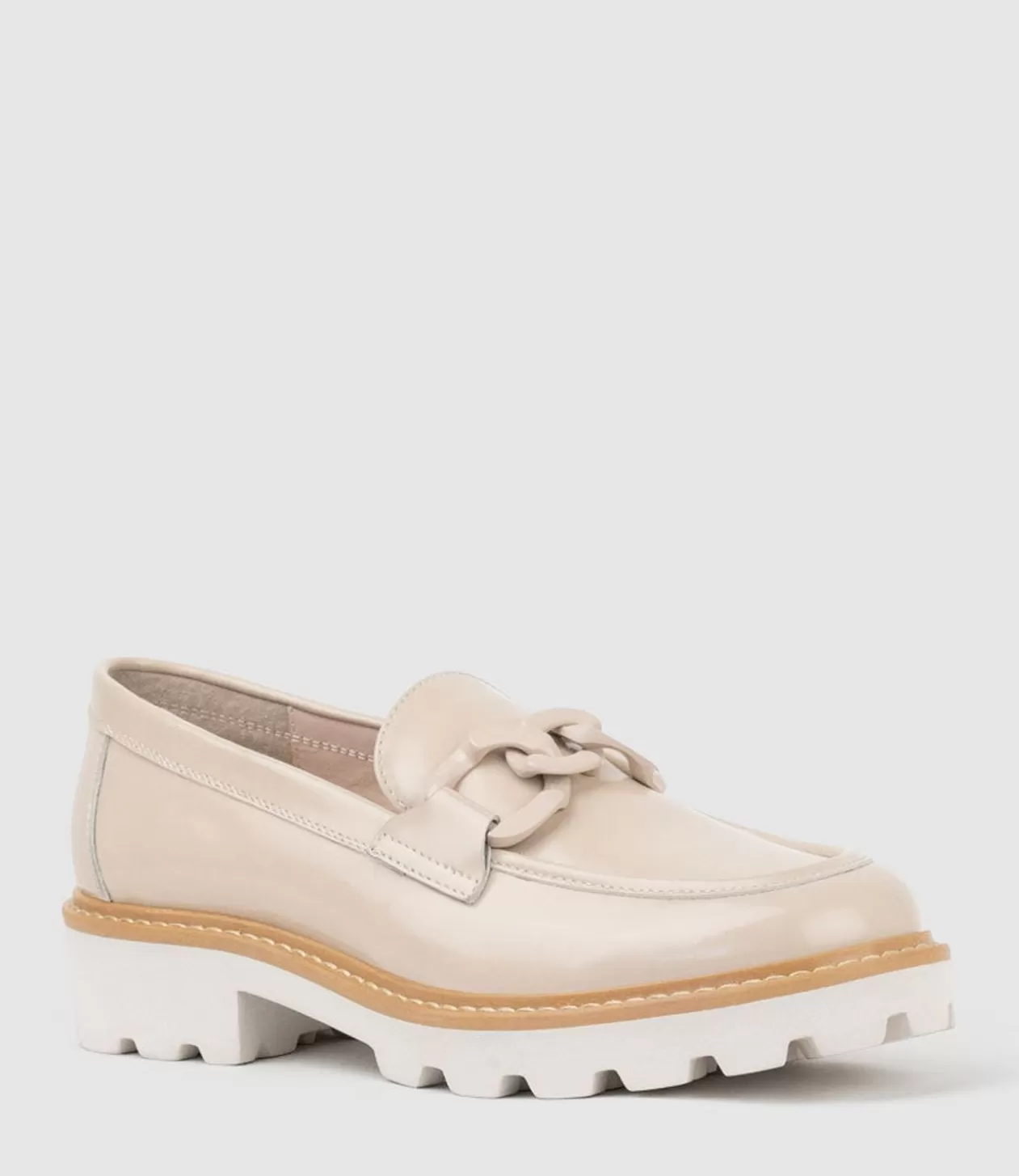 Edward Meller Loafers & Moccasins<Galt Moccasin With Tonal Trim In Blush High Shine