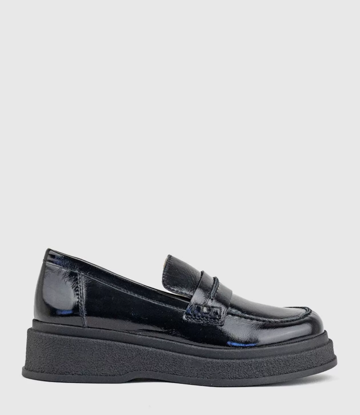 Edward Meller Loafers & Moccasins<Georgia Loafer On Coloured Sole In Black Patent