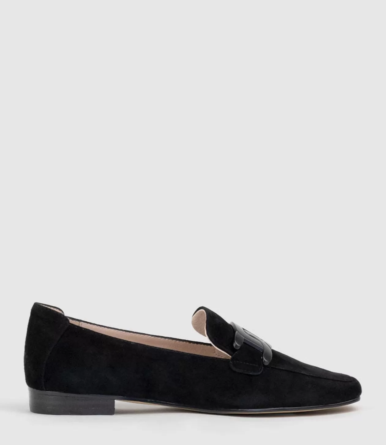 Edward Meller Loafers & Moccasins<Graded Moccasin With Tonal Hardware In Black Suede