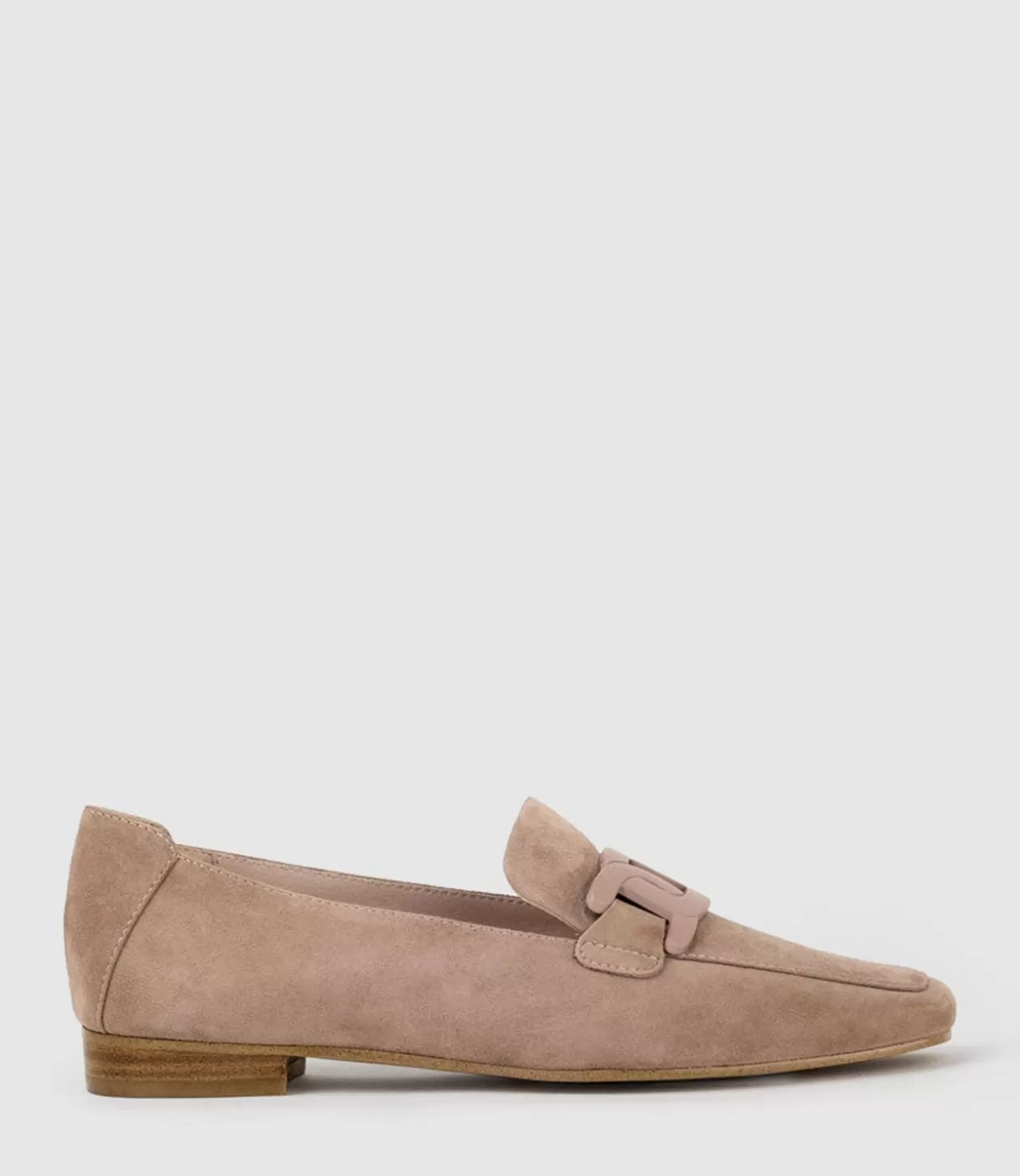 Edward Meller Loafers & Moccasins<Graded Moccasin With Tonal Hardware In Nude Suede