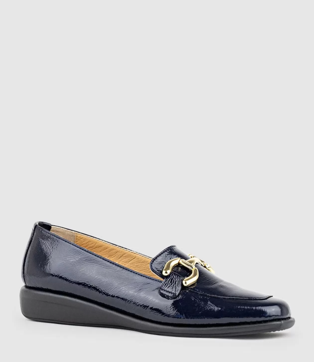 Edward Meller Loafers & Moccasins<Gwen Comfort Loafer With Trim In Navy Patent