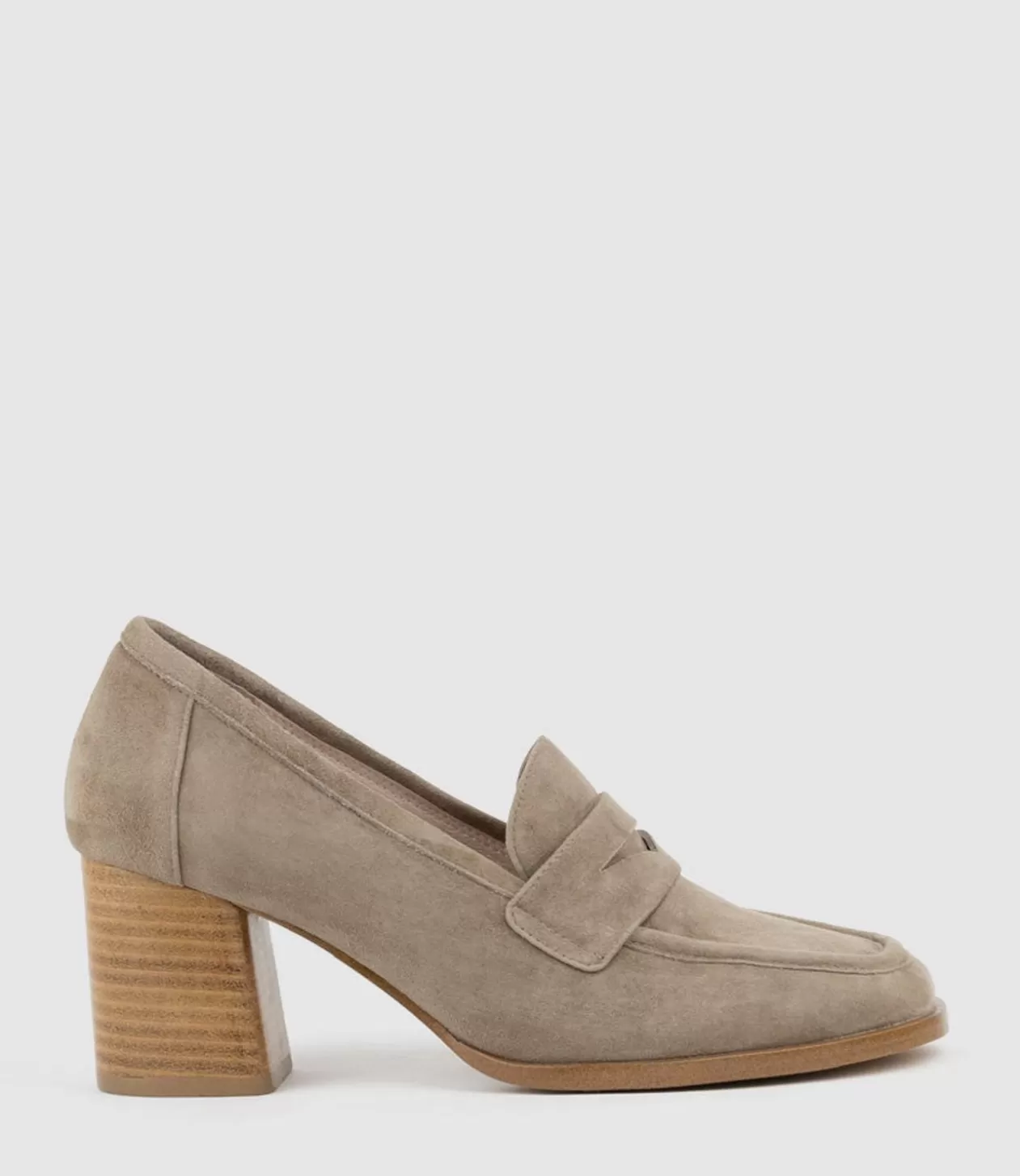 Edward Meller Mid Heel<Hazel65 Albert Throat Pump In Latte Suede