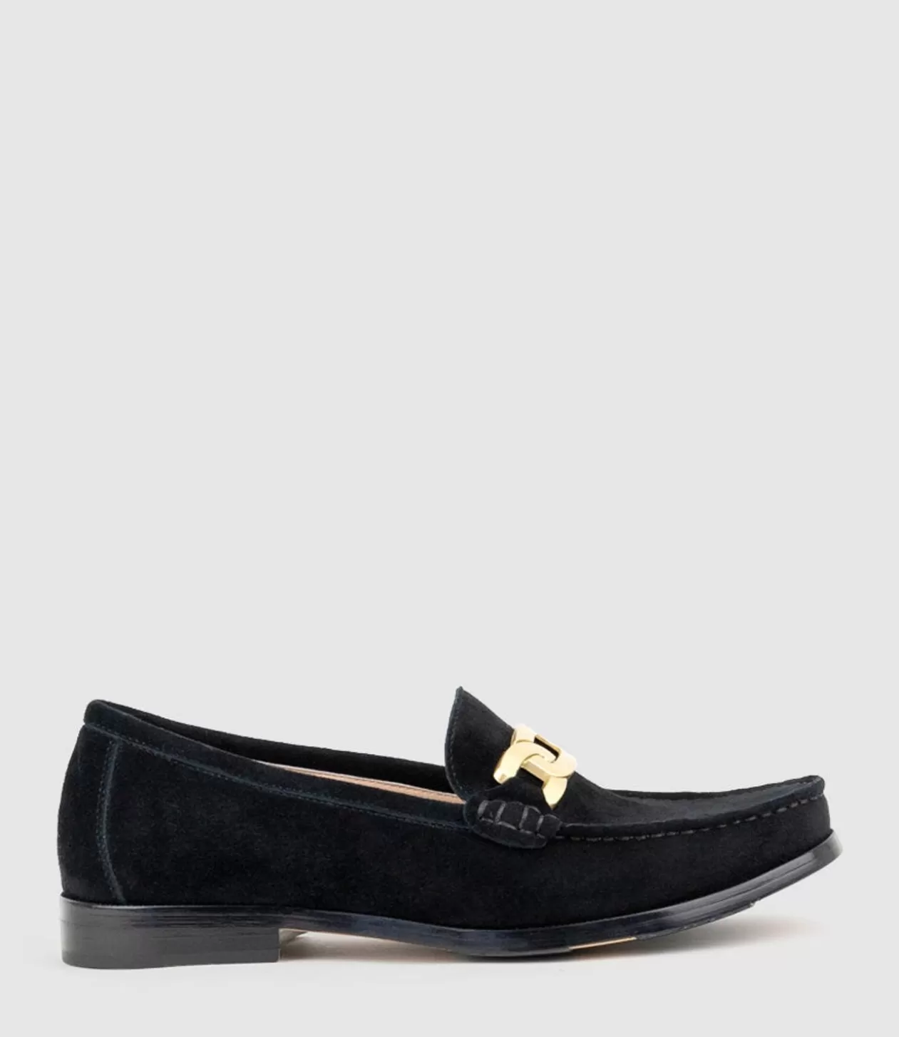 Edward Meller Loafers & Moccasins<Hinge Penny Loafer With Trim In Black Suede