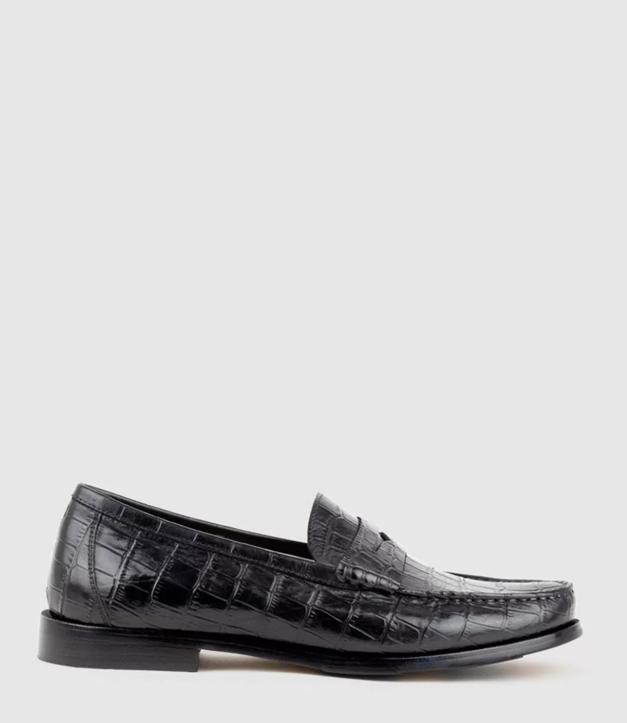 Edward Meller Loafers & Moccasins<Hugo Penny Loafer In Black Croc