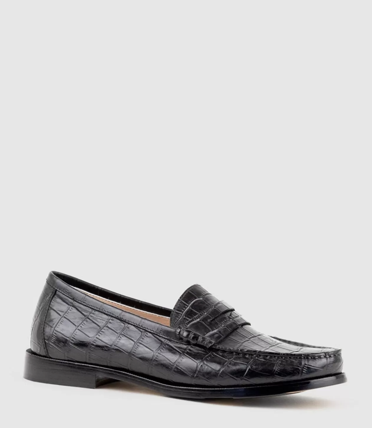 Edward Meller Loafers & Moccasins<Hugo Penny Loafer In Black Croc