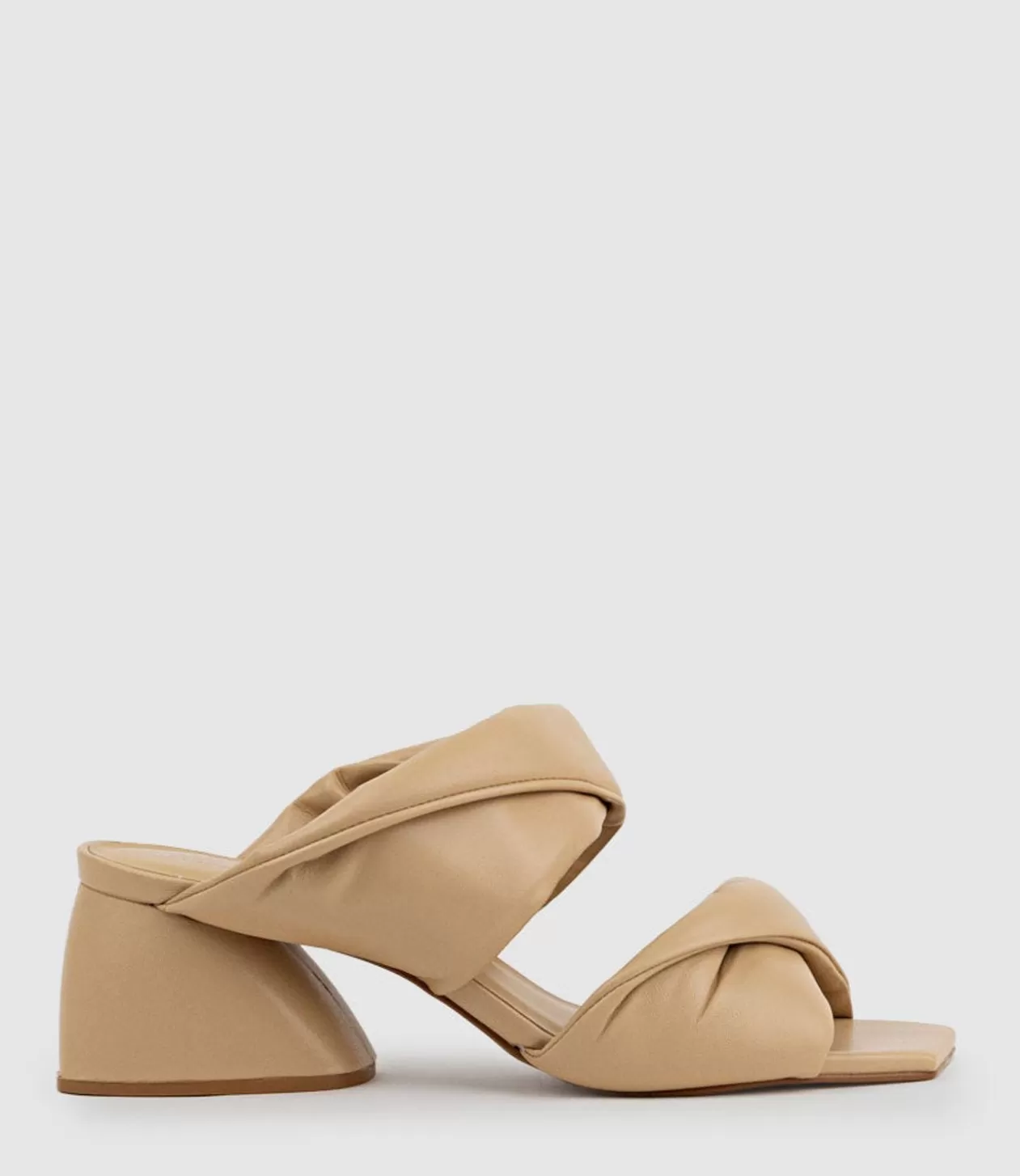 Edward Meller Mid Heel Sandals<Imira55 Puffed Heel Slide In Cream